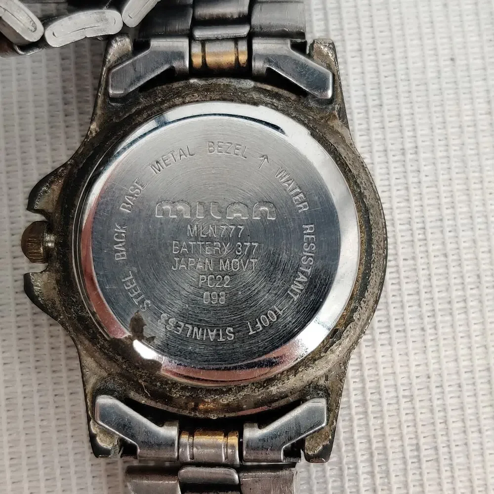 Vintage Milan Stainless Steel Watch Two-Tone Gold Silver Ladies Timepiece